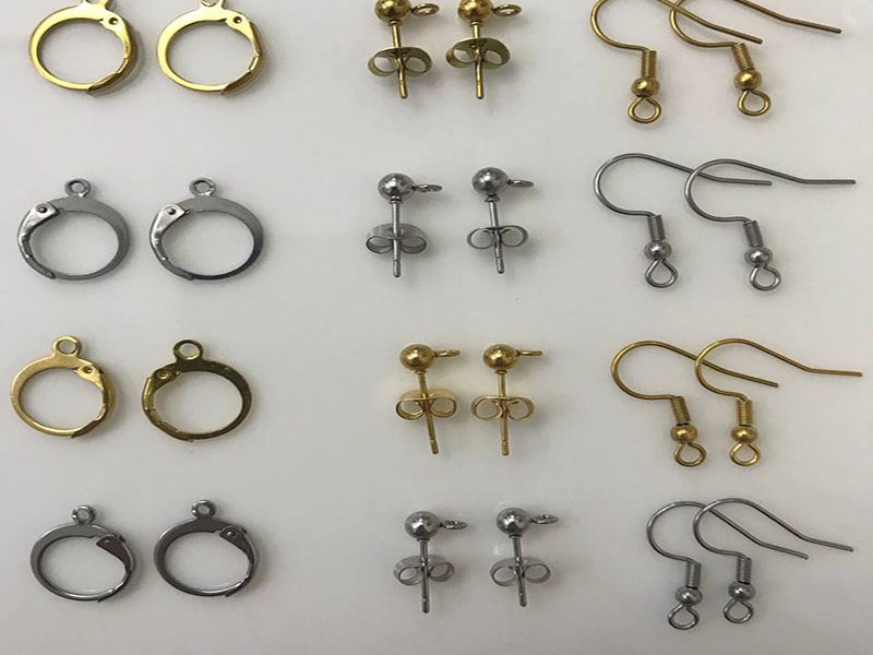 گوشواره های استیل { عصایی میخی کلیپسی }