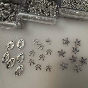 خرجکار نقره‌ای | مدل‌های ستاره دریایی، چشم و پاپیون برای ساخت زیورآلات خاص و فانتزی