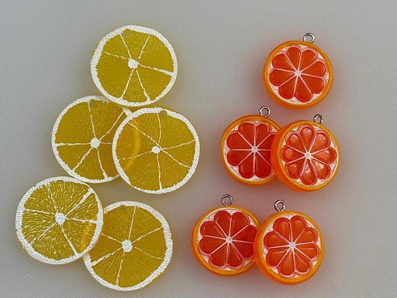 آویز فانتزی اسلایس میوه PVC رزینی